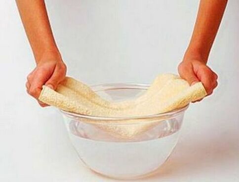 Compress with a towel soaked in warm water - prepares the penis for exercise